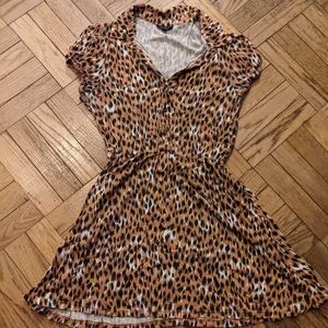 Topshop leopard print dress sz 6
